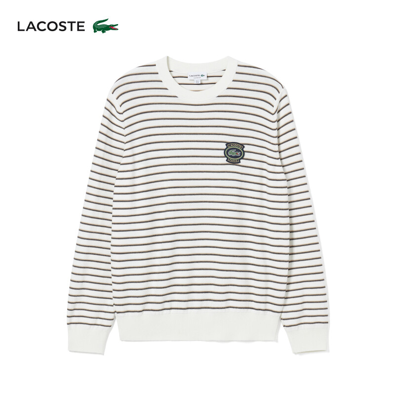 

Свитер Lacoste в полоску, черный/белый