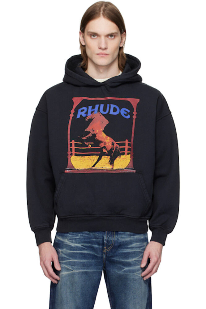 

Черная толстовка с капюшоном «Rhude» Cadre