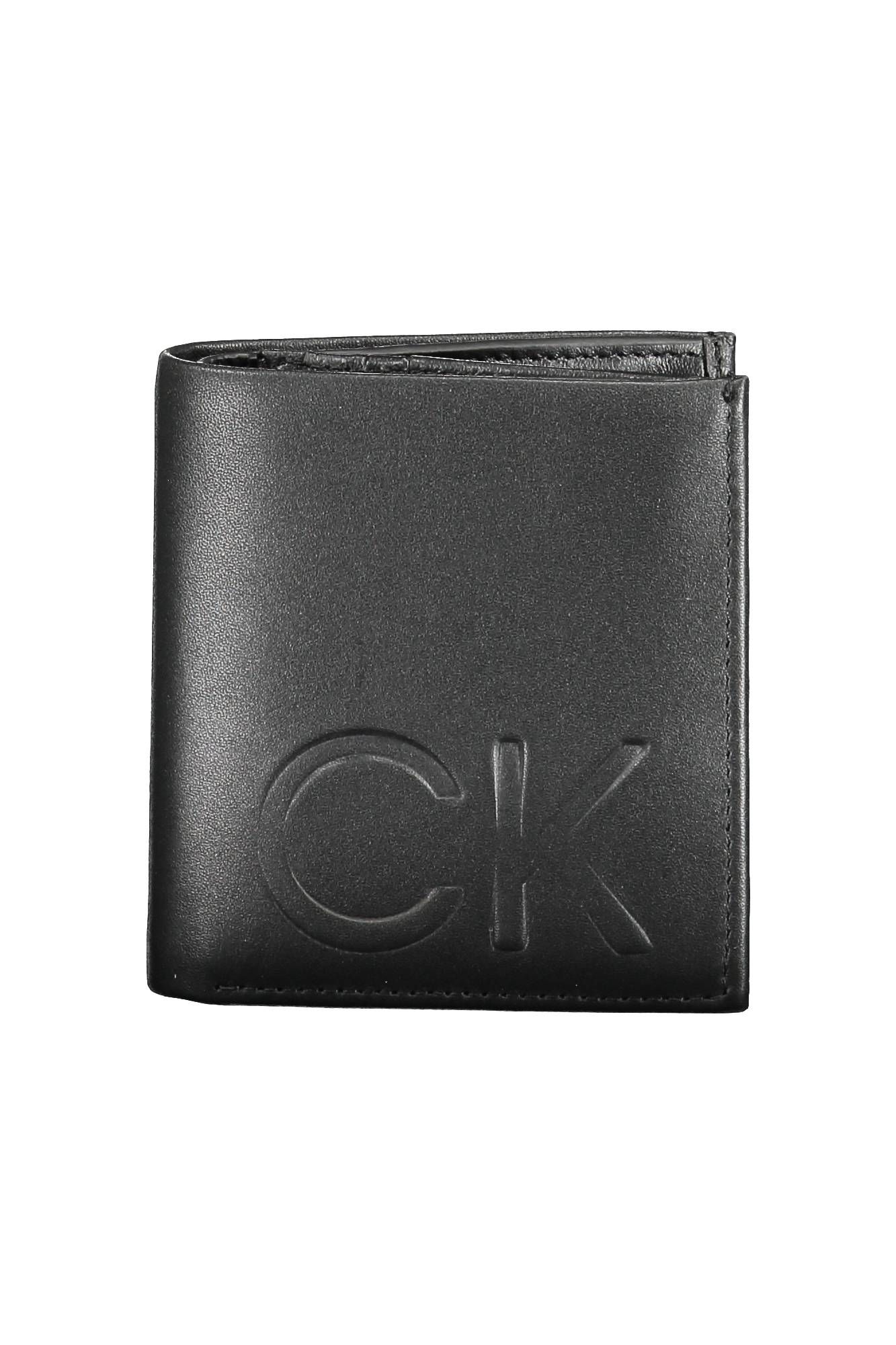 

Черный кожаный мужской кошелек Calvin Klein