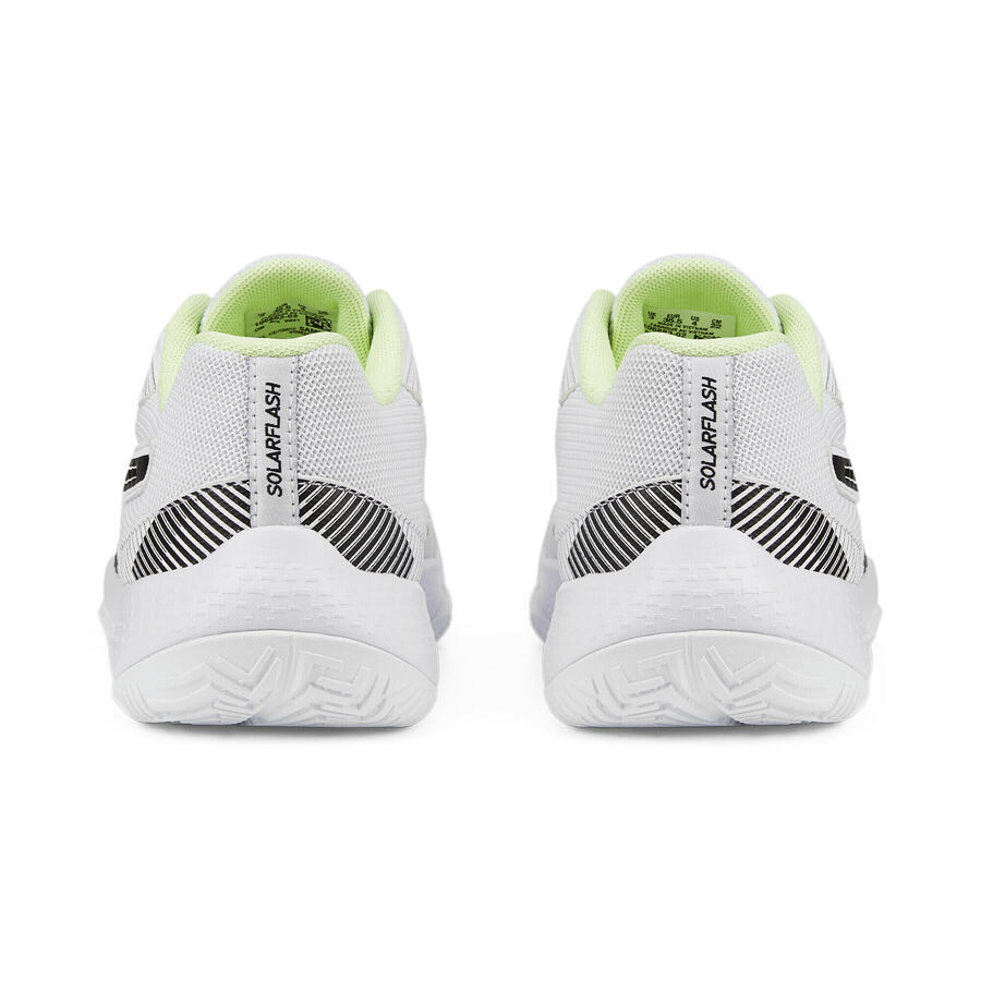 Кроссовки для занятий спортом в помещении Solarflash II, детские, PUMA, белые, чёрные, газированные, светло-жёлтые — фото 2