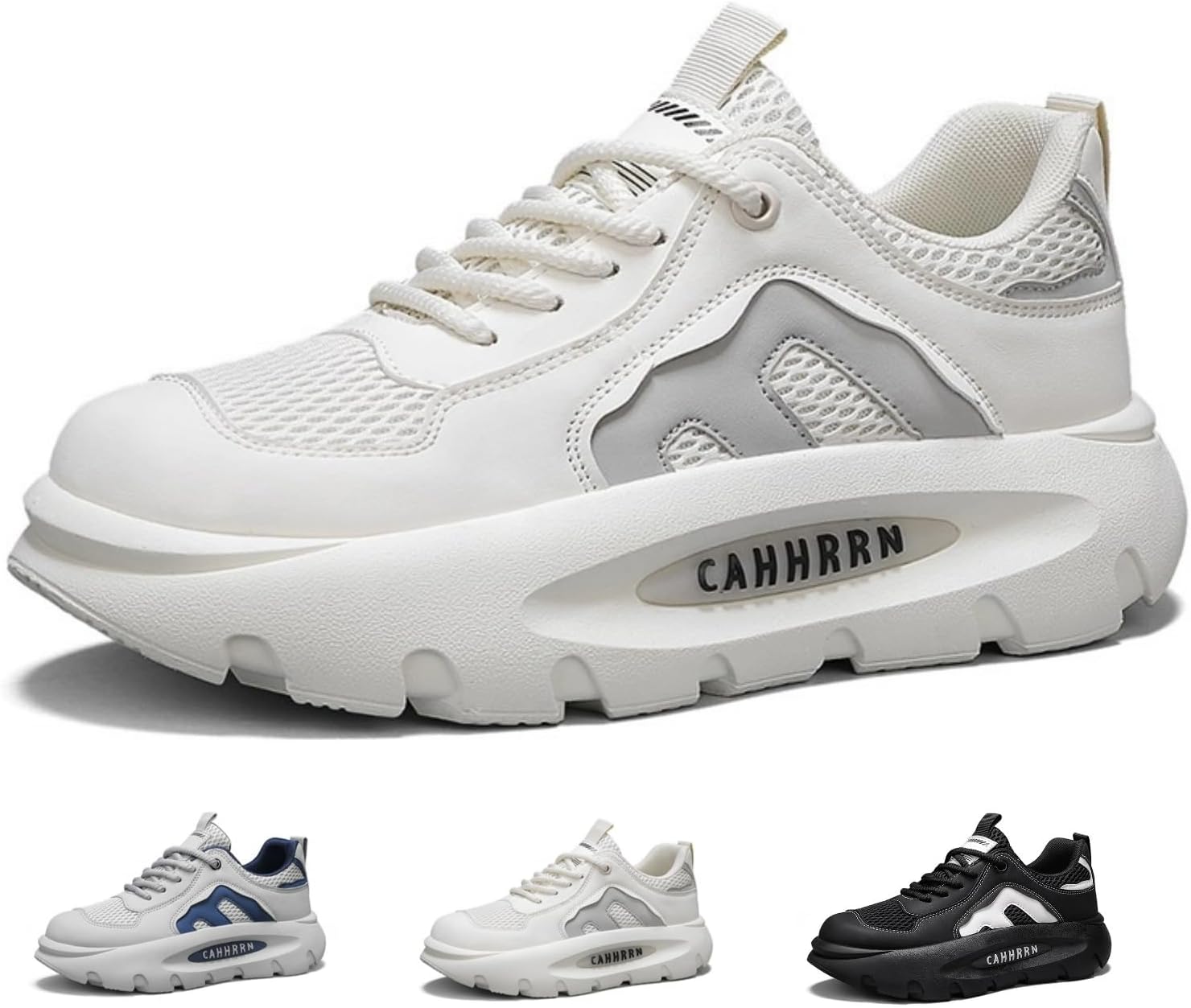 

Мужские кроссовки MACEFIL Casual Chunky, дышащая сетка, удобные, противоскользящие, спортивные, уличная и повседневная обувь, бежевый