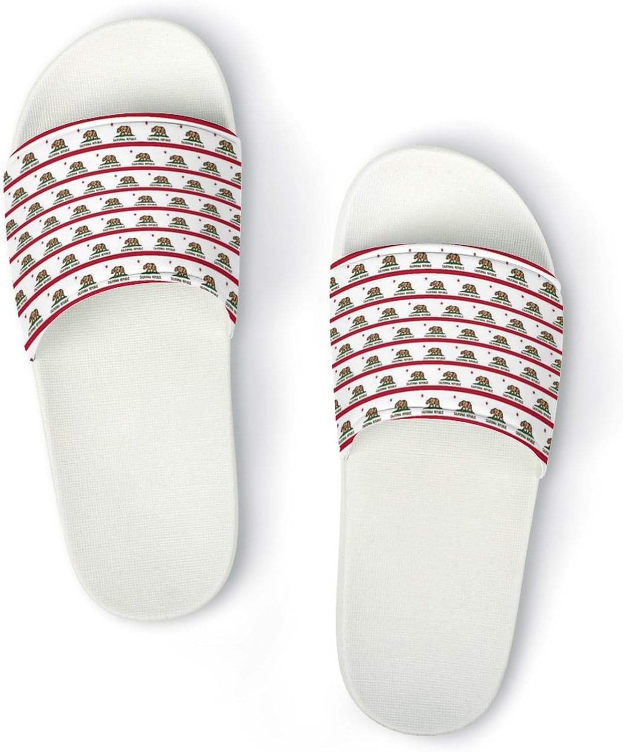 

Унисекс сланцы с черепами пиратов - с принтом - можно носить дома или на улице Generic, белый