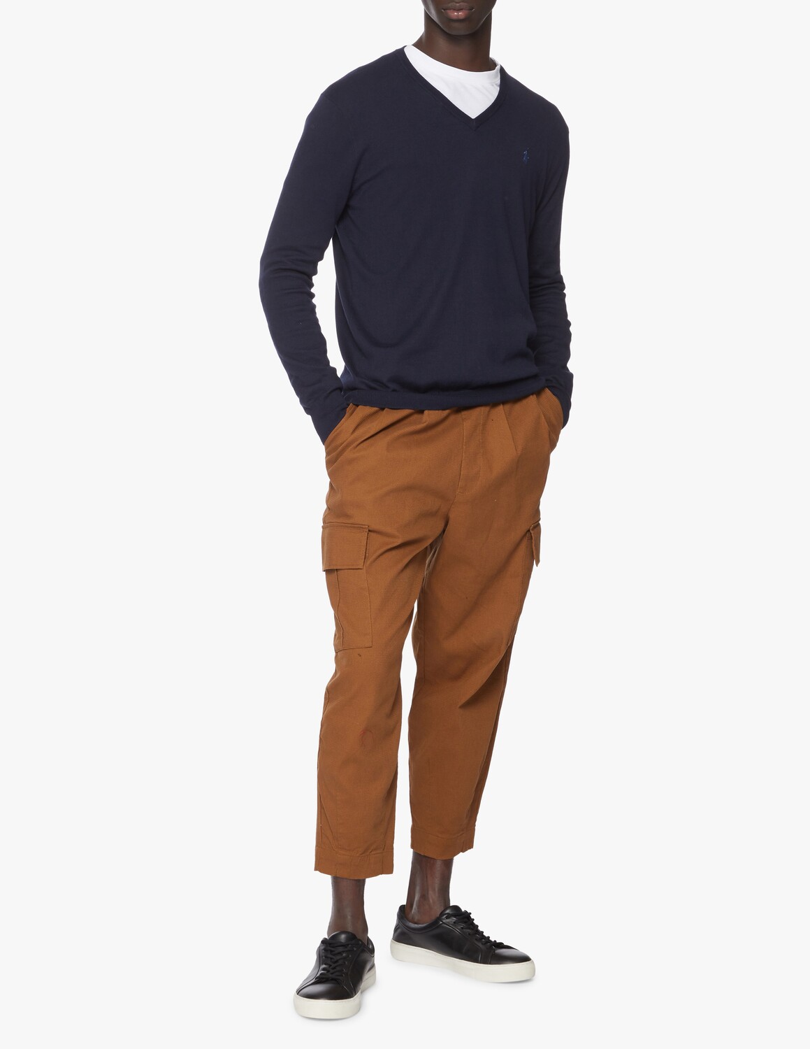 Свитер из хлопка пима с V-образным вырезом Ralph Lauren, цвет Hunter Navy — фото 2