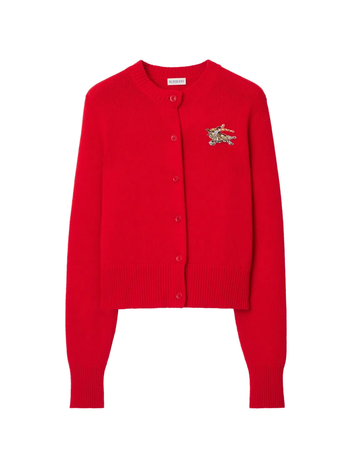 Кардиган с аппликацией Equestrian Knight Burberry, красный