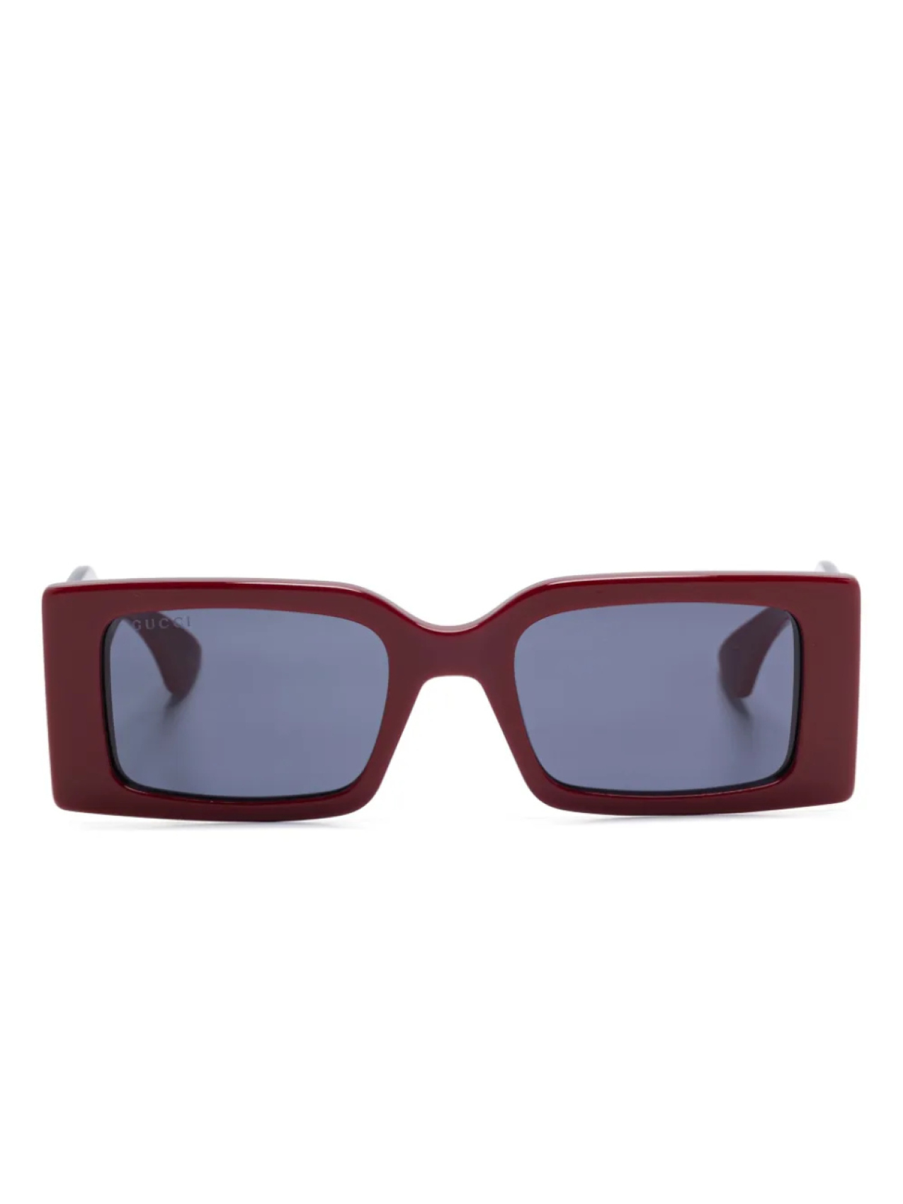 

Gucci Eyewear солнцезащитные очки в прямоугольной оправе, красный