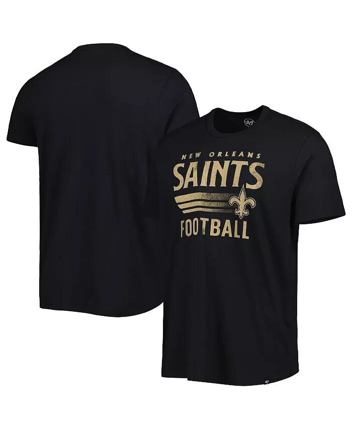 

Мужская черная футболка New Orleans Saints Wordmark Rider Franklin '47 Brand