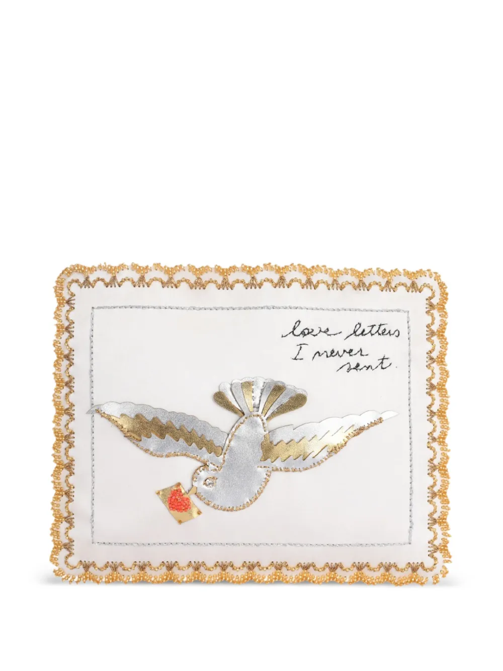 

Клатч с вышитой надписью Love Stamp Vanina, белый
