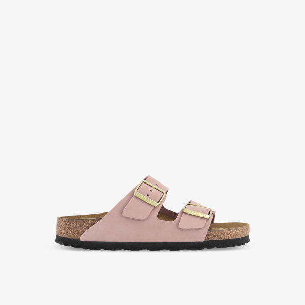 

Сандалии из кожи с двумя ремешками Arizona Birkenstock, розовый