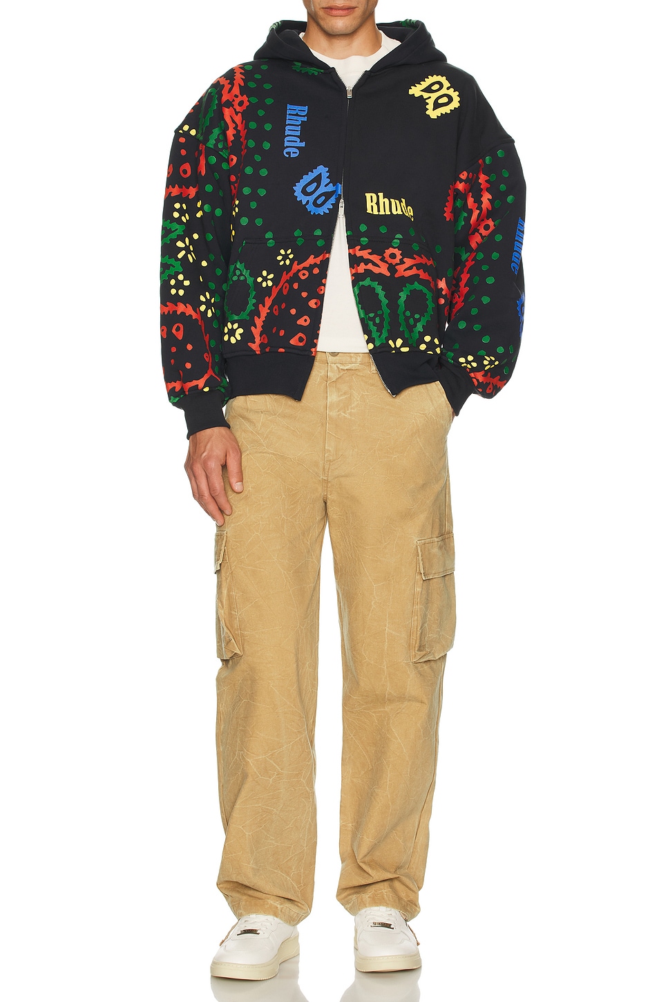 

Bandana Print Full Zip Худи Rhude, Vintage Black