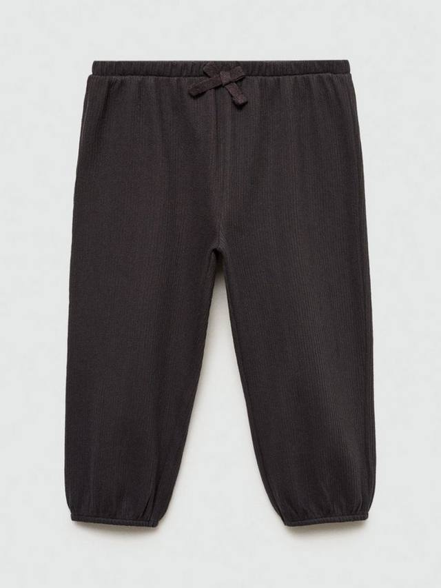 

Детские хлопковые брюки Jenner свободного кроя Mango, Charcoal