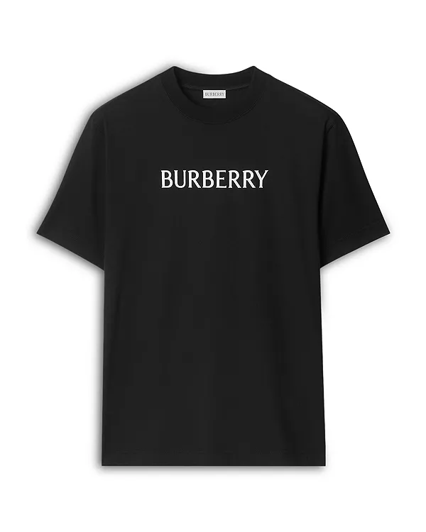 Футболка Burberry с логотипом, хлопок, черный — фото 4