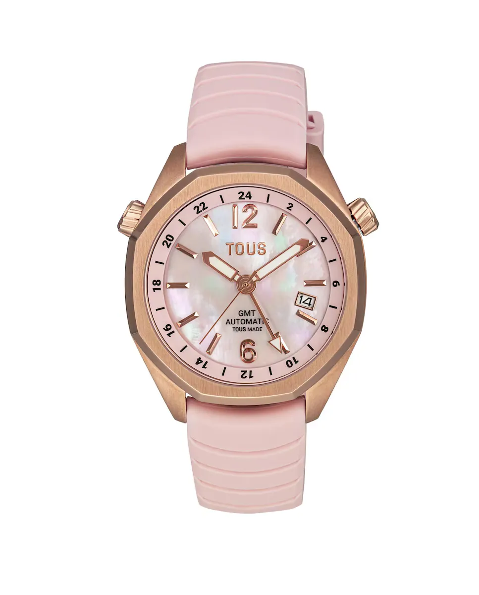 

Женские часы Analog Now с розовым силиконовым ремешком Tous, розовый