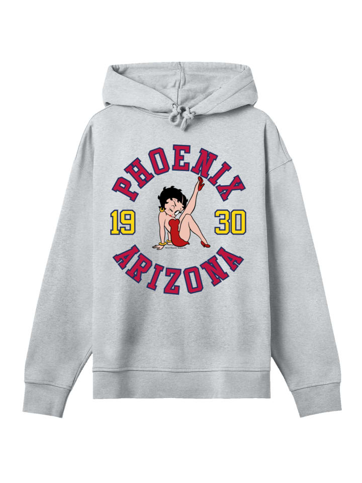 

Толстовка Betty Boop Phoenix Arizona 1930 в сером пестром цвете F4NT4STIC
