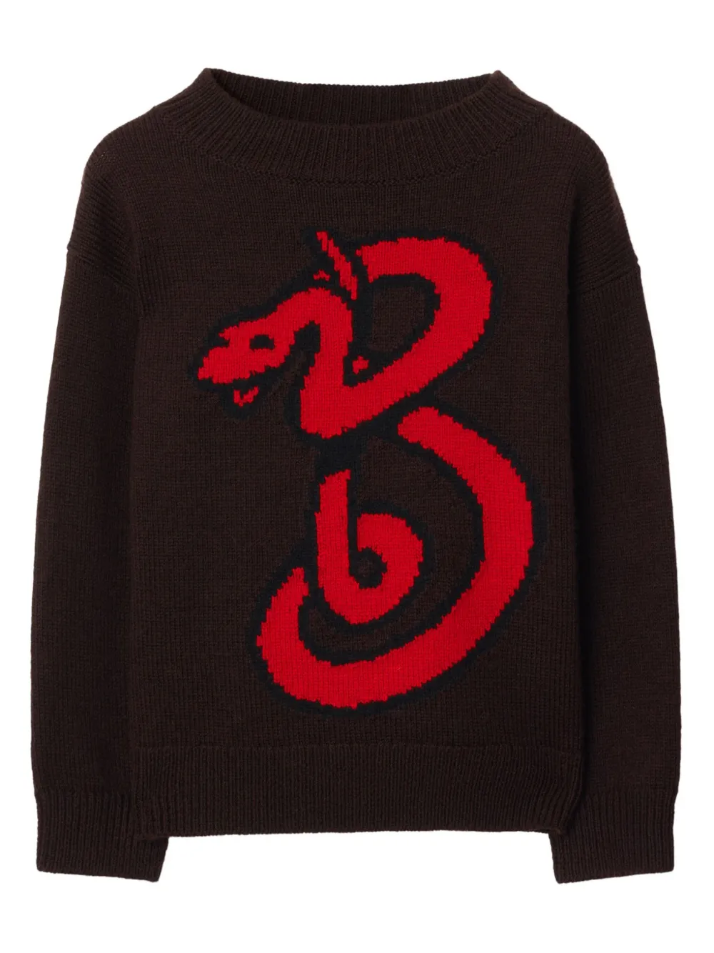 

Свитер Snake BURBERRY KIDS, коричневый