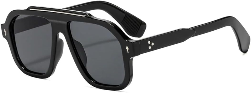 

Модные женские солнцезащитные очки UV400 в стиле ретро с заклепками, мужские градиентные солнцезащитные очки, трендовые сине-желтые солнцезащитные очки UUPTTPL, Black Grey