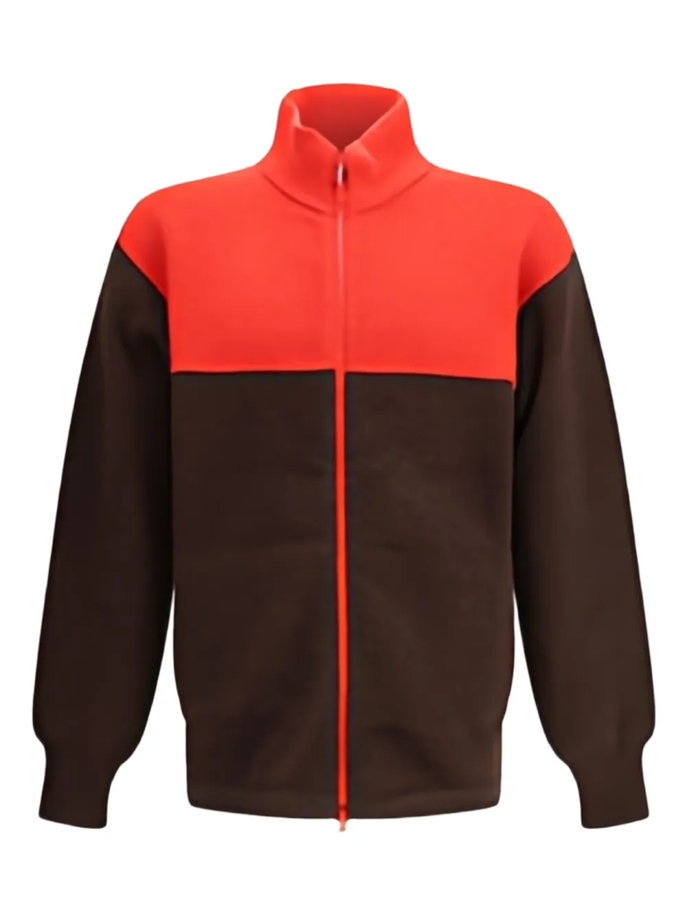 

Кардиган с застежкой-молнией и цветными блоками Gr10K, коричневый