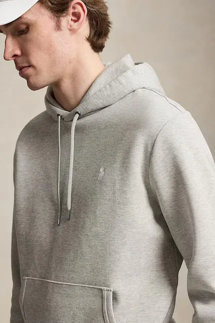 Худи с капюшоном классическая модель Polo Ralph Lauren, серый — фото 4