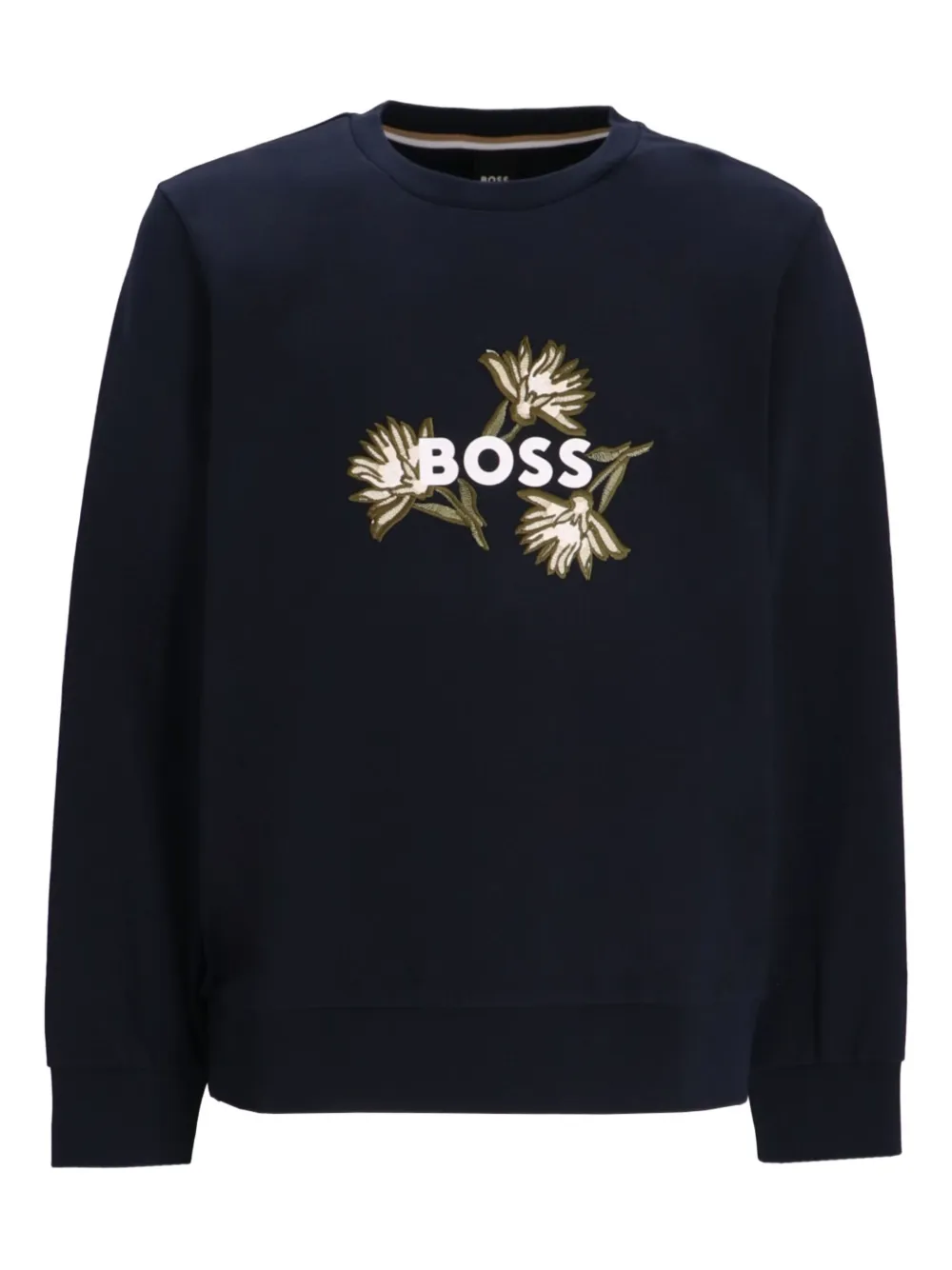 

Толстовка с цветочной вышивкой BOSS, синий