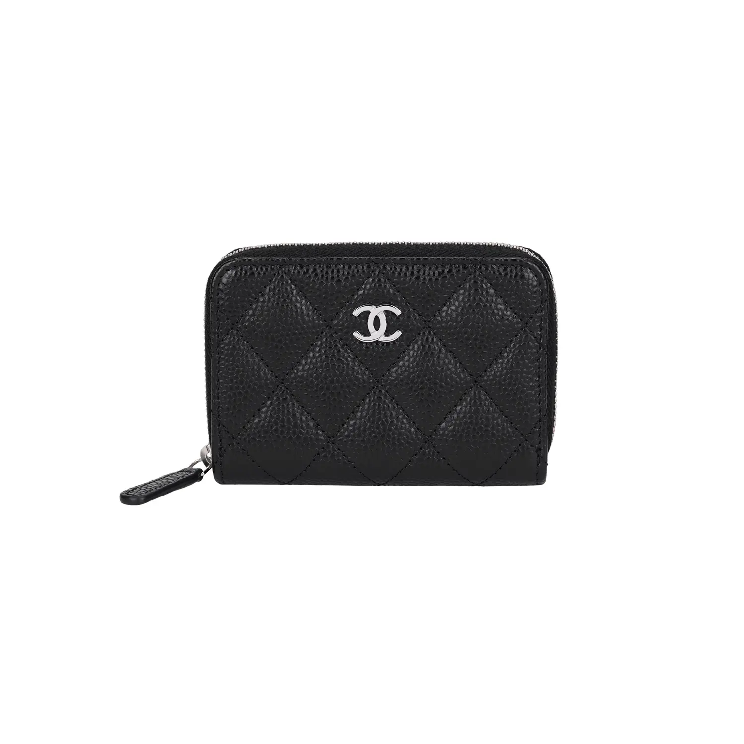 

CHANEL Классический застегивающийся на молнию кошелек для монет черный AP0216