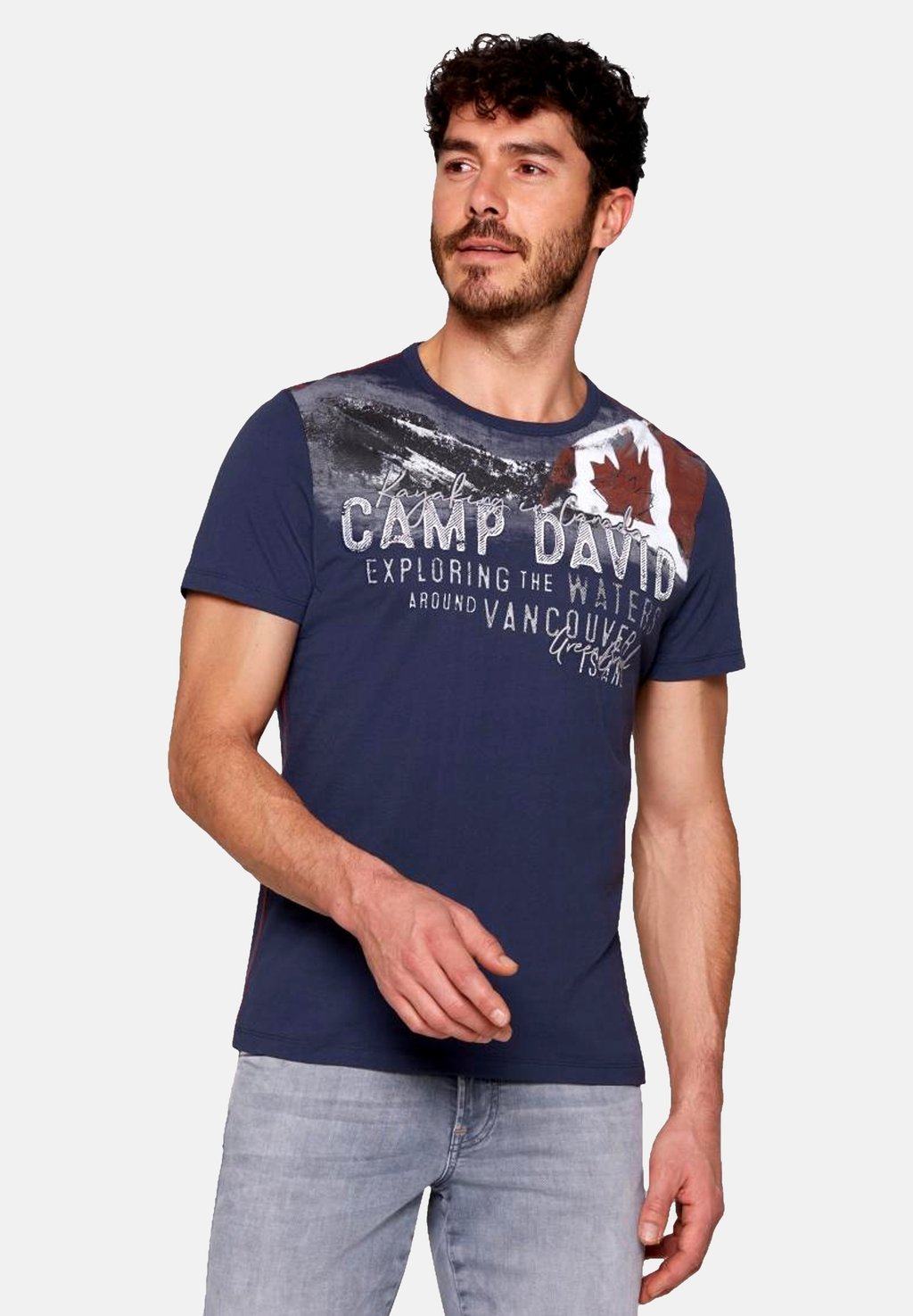 

Футболка с принтом Camp David, синий