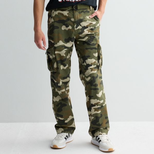 

Мужские брюки-карго с поясом Hollywood Jeans, цвет sage camo