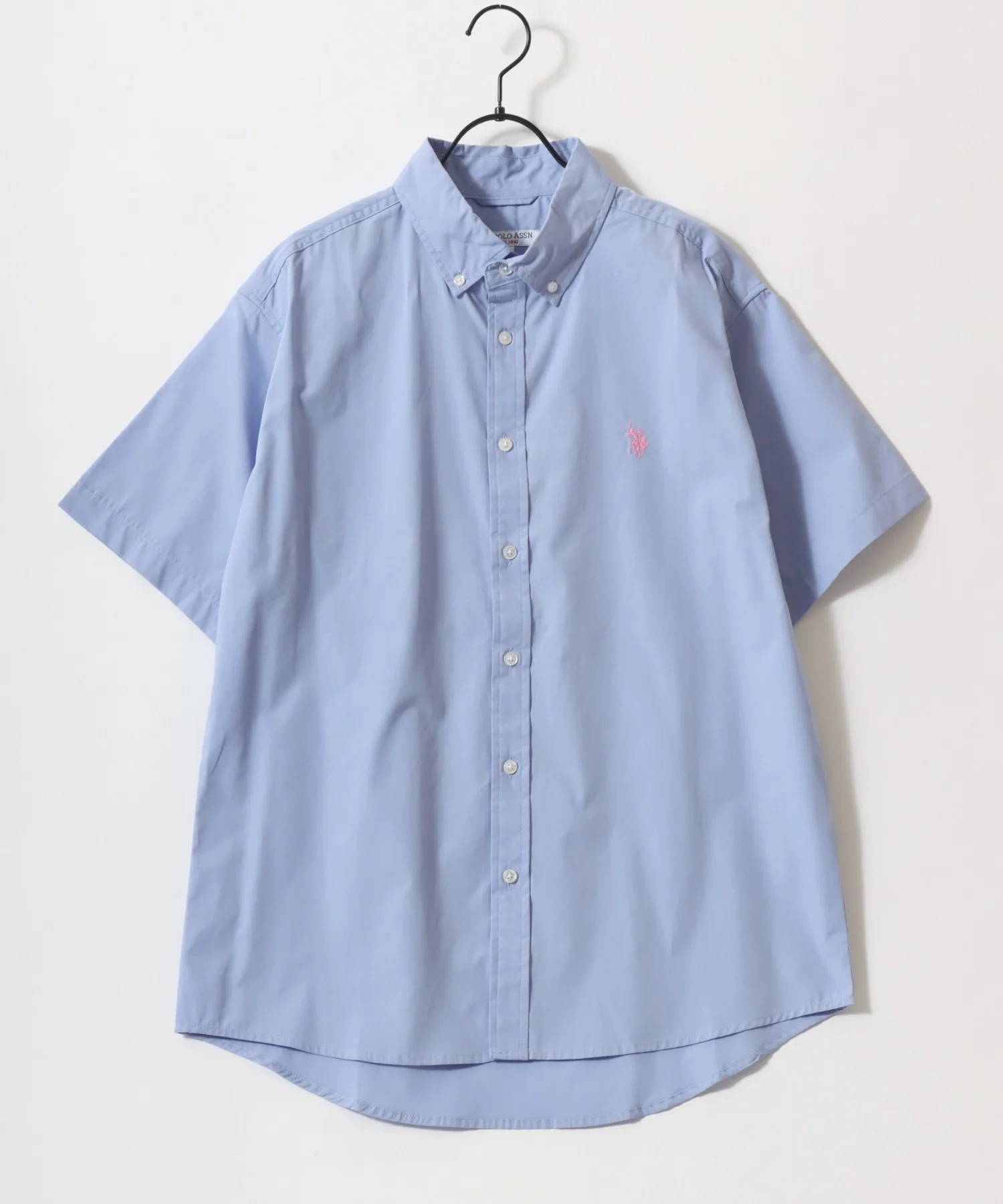 Унисекс рубашка из хлопка с вышивкой U.S. POLO ASSN. One Point white — фото 4