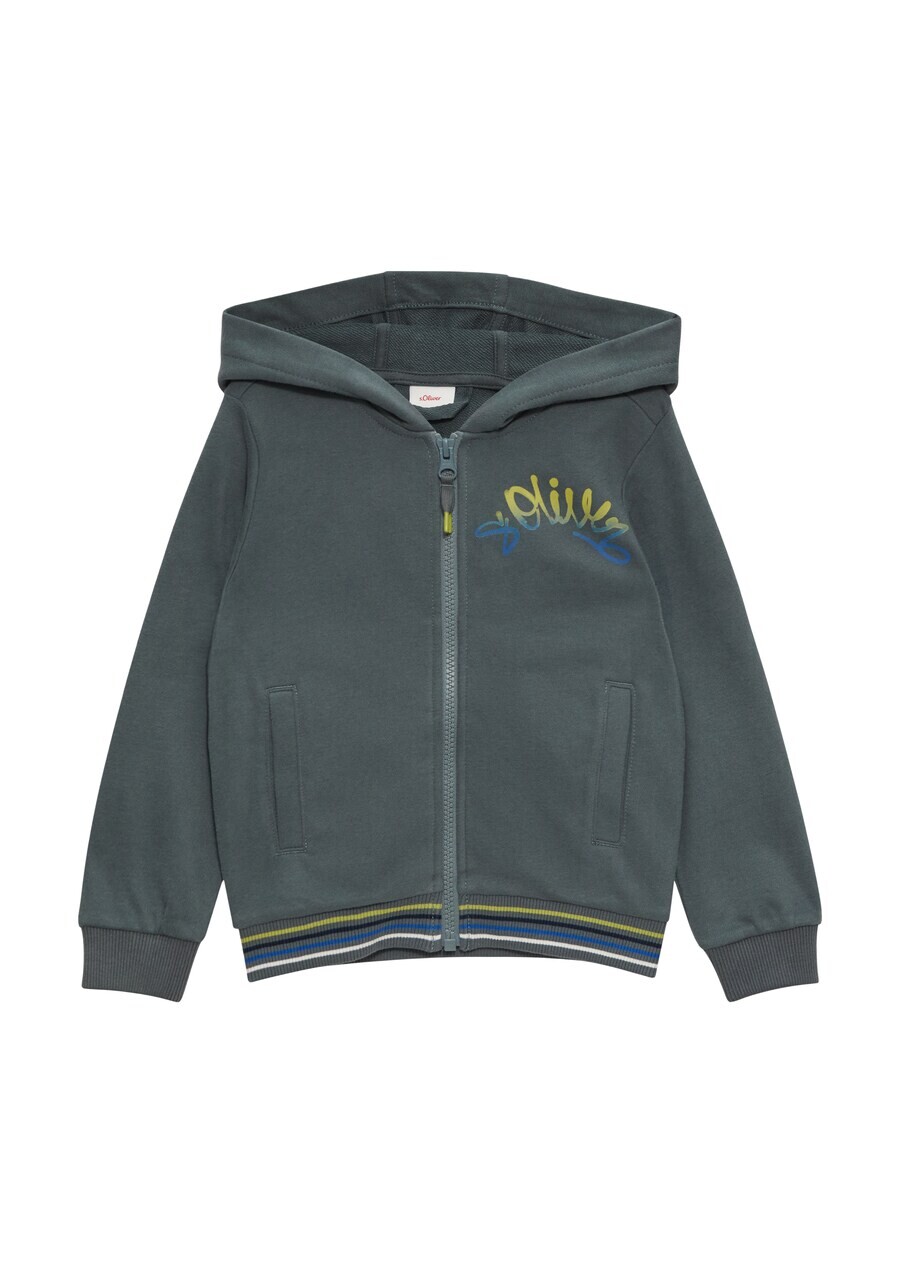

Худи s.Oliver Zip-Up Hoodie, темно-серый