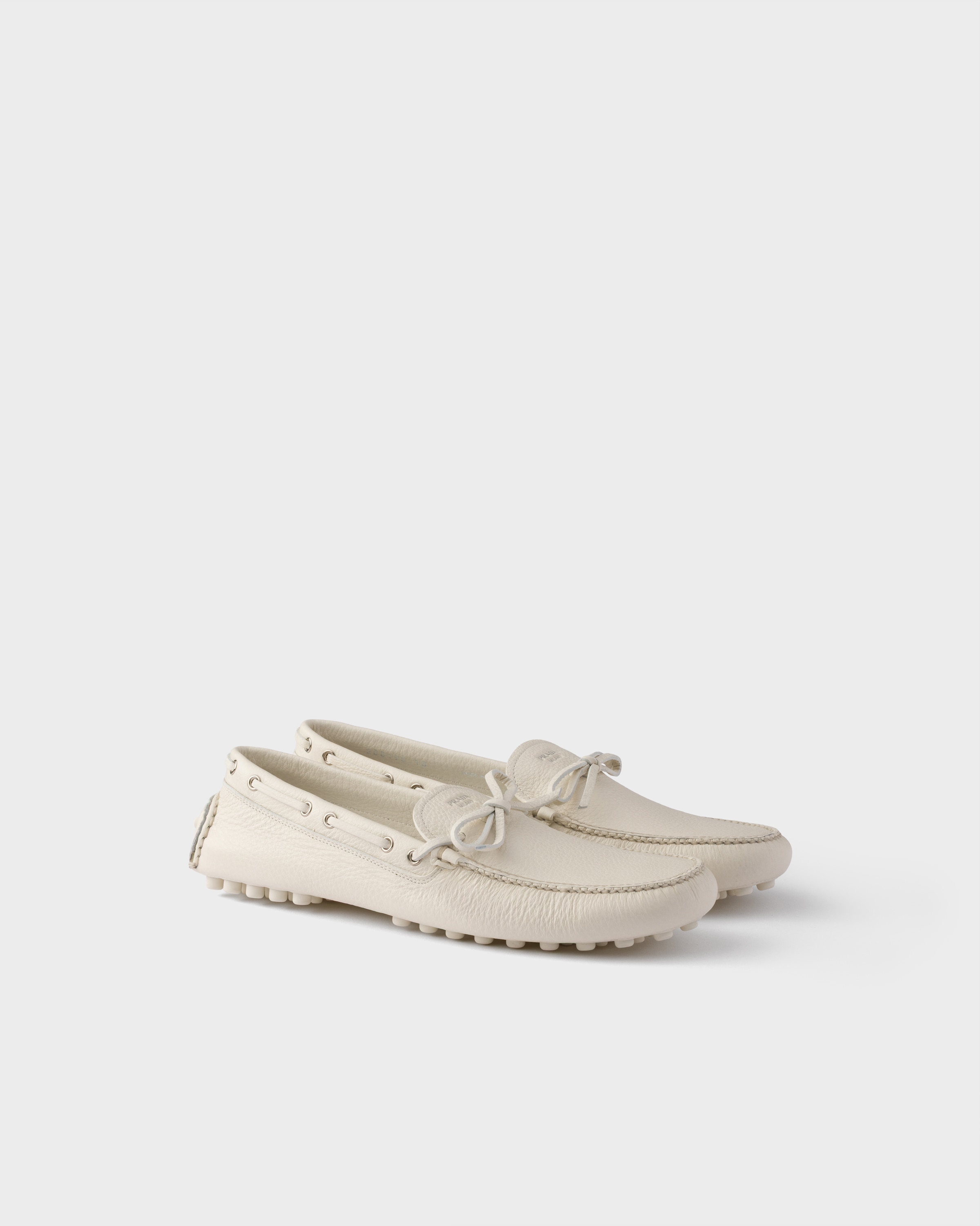 

Кожаная обувь для вождения Prada, белый