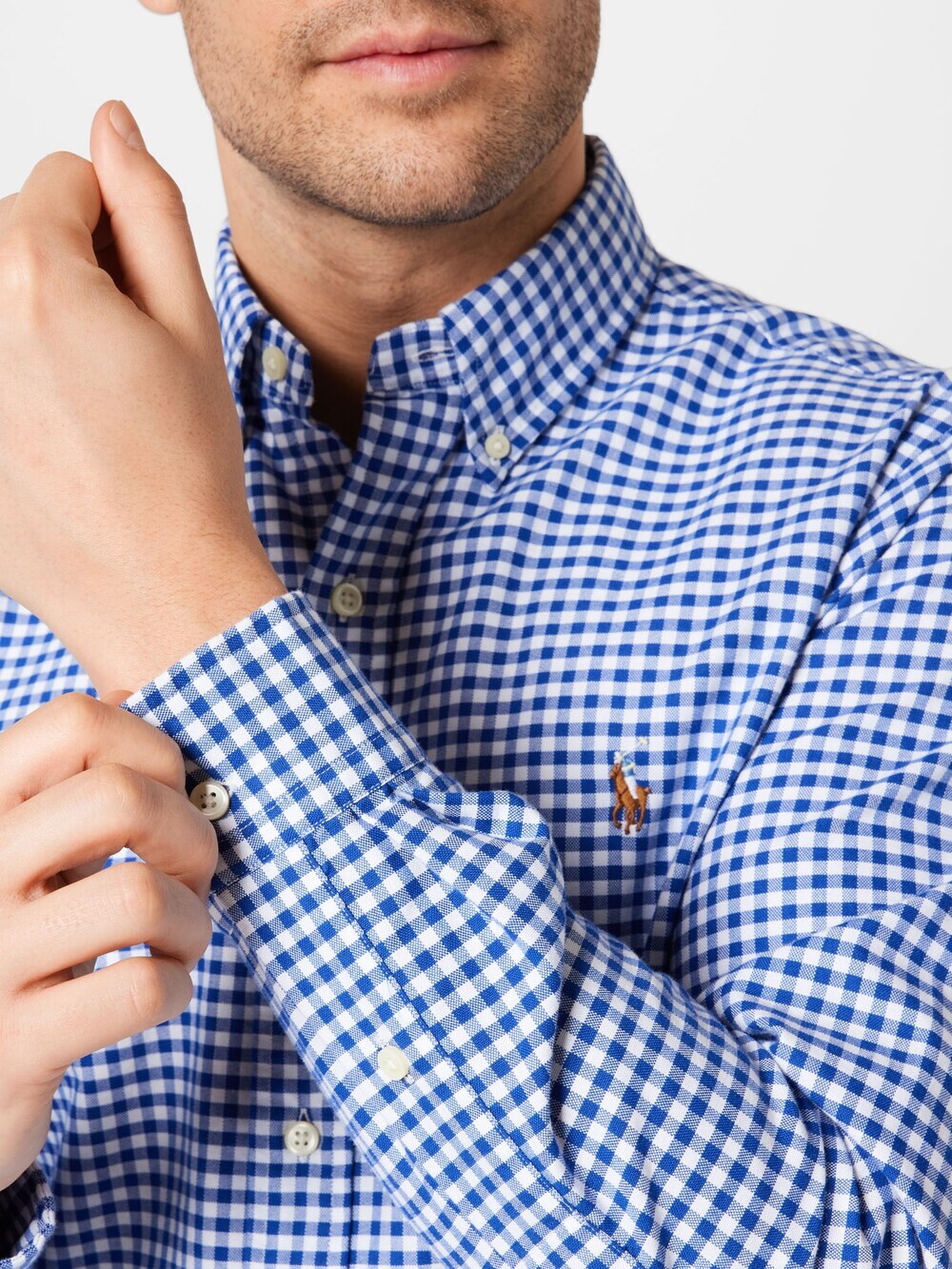 Комфортная рубашка на пуговицах Polo Ralph Lauren, синий — фото 3