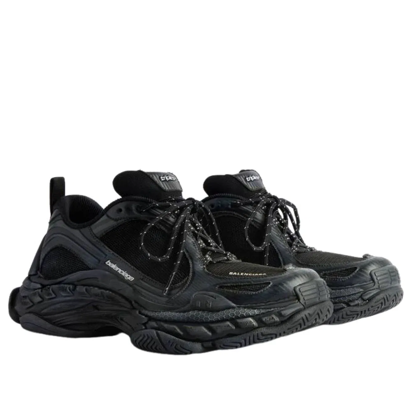 Кроссовки Balenciaga Triple S.2 'Black Dark Grey' 865849WTRS21011, черный — фото 2