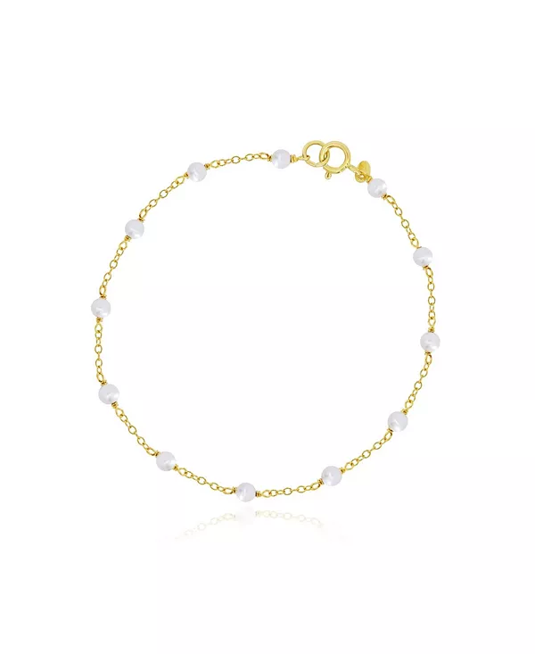 

Браслет-Цепочка с жемчужными бусинами, 14-каратное золото The Lovery, pearl