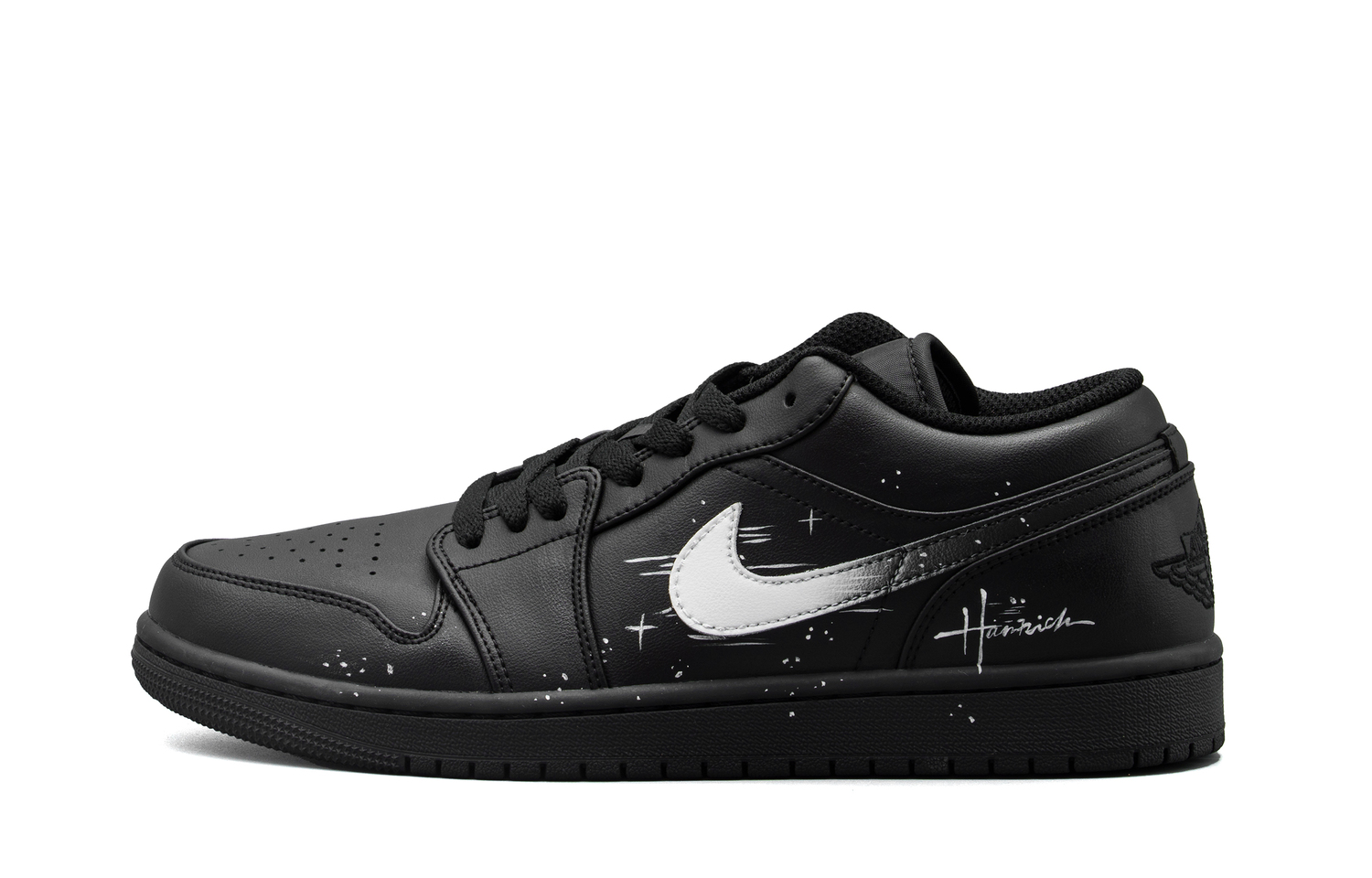 

Jordan Кроссовки Air 1 с кожаной амортизацией, износостойкие, низкие, винтажные, баскетбольные, унисекс, черный