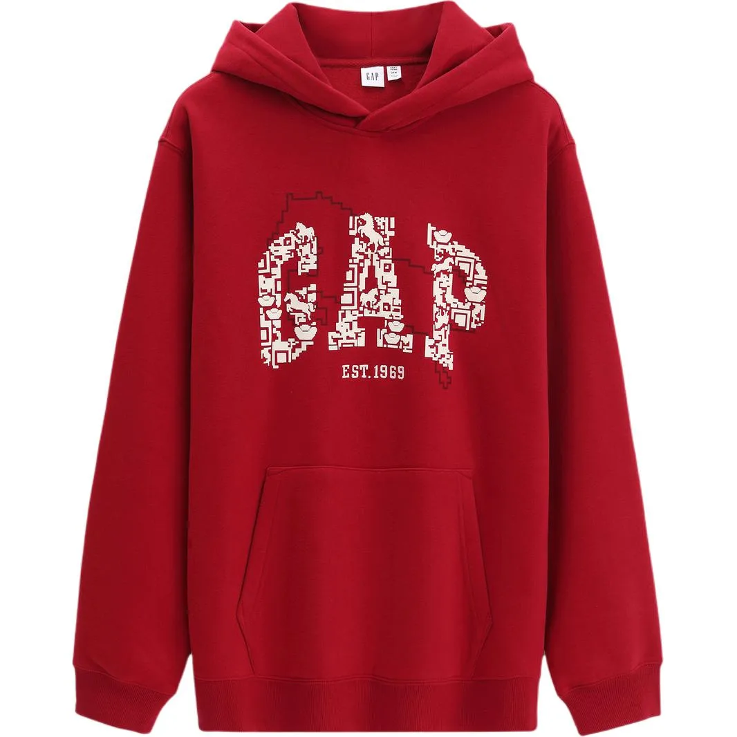 Толстовка с капюшоном унисекс GAP, красный