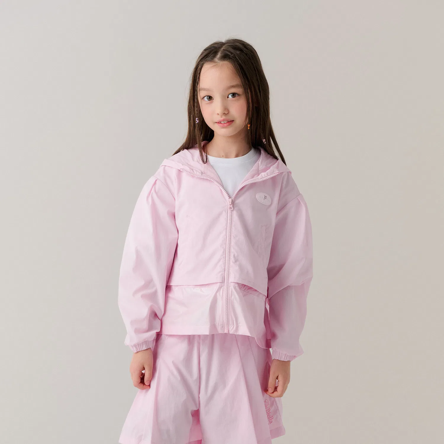 Детская сетчатая ветровка Shine Block, красная, от Fila Kids