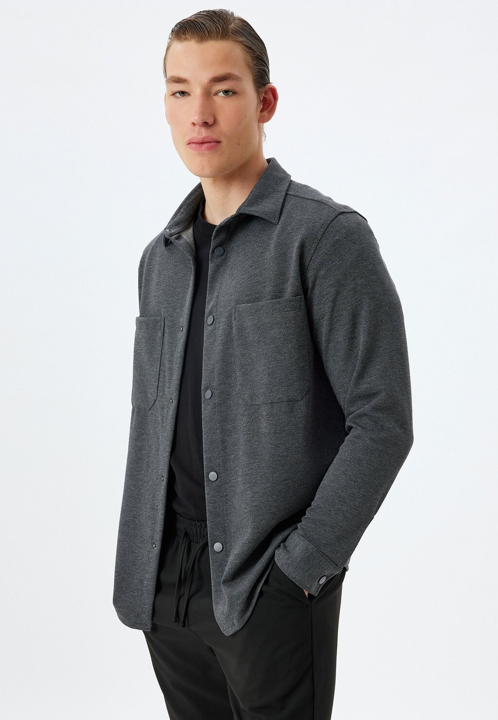 

Рубашка LONG SLEEVE Koton, темно-серый