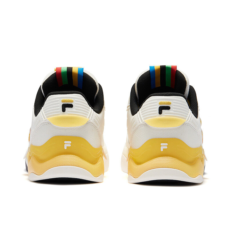 Кроссовки FILA FUSION Kick 2.0 Skateboarding Shoes Men Low-top Snow White / Lemon Yellow, желтый — фото 2