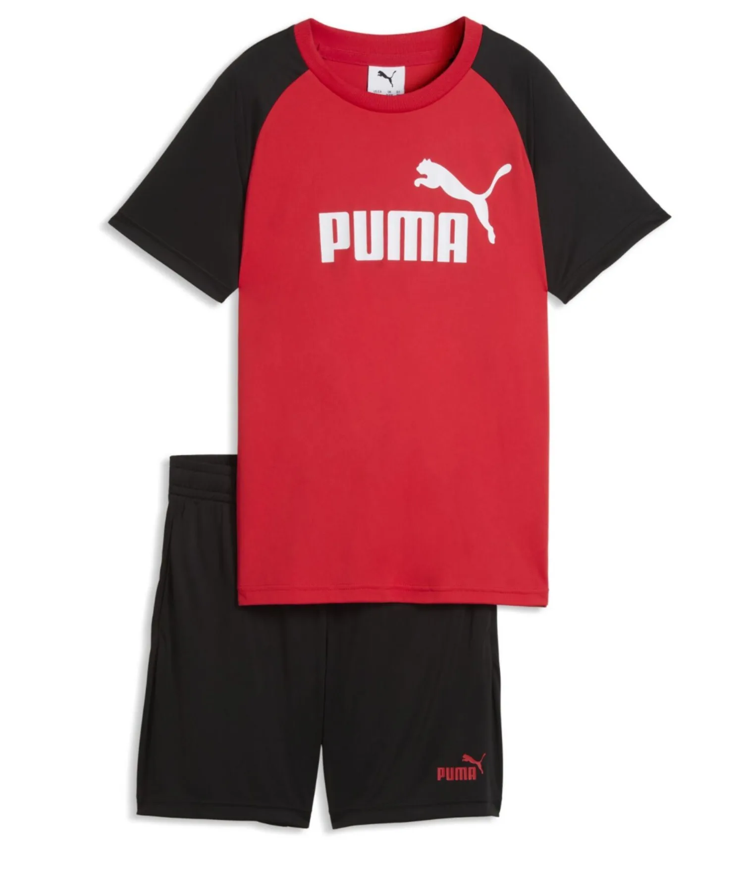 Детский комплект PUMA ESS NO.1: футболка и шорты красные