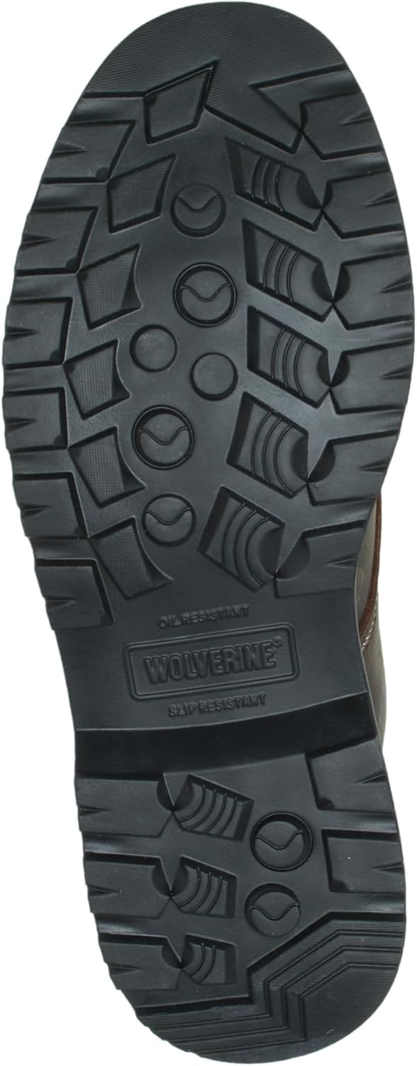 Мужские ботинки Wolverine Floorhand с мягким носком и водонепроницаемой отделкой, модель Moc Toe, 15 см, черный — фото 4