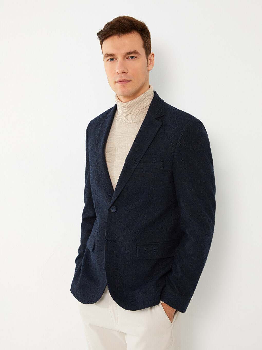 

Мужской пиджак Slim Fit LCWAIKIKI Classic, новый темно-синий