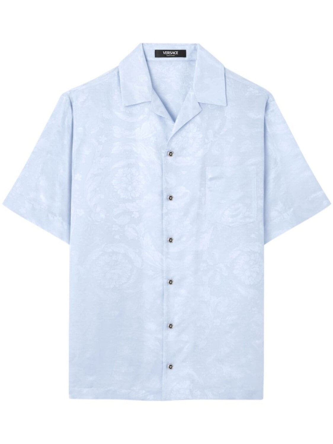 

Versace жаккардовая рубашка с узором Barocco, синий