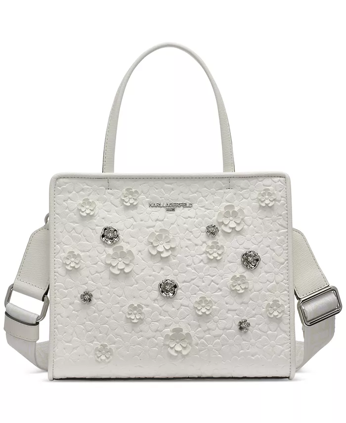 

Сумка-портфель Maybelle с цветочными булавками KARL LAGERFELD PARIS, белый