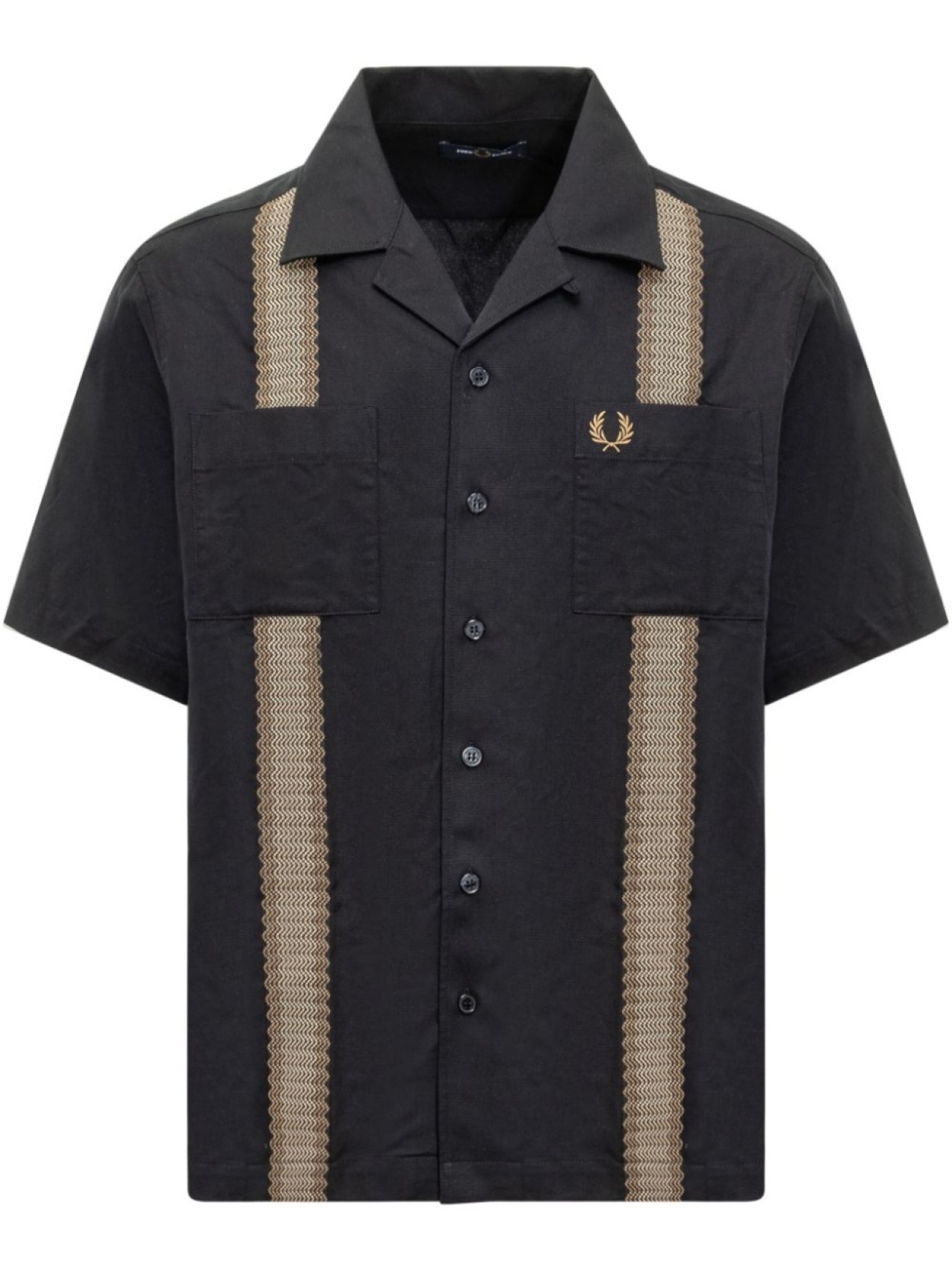 

Рубашка с вышитыми деталями Fred Perry, черный