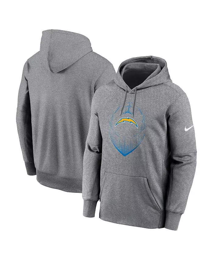 

Мужская серая толстовка с капюшоном Los Angeles Chargers Icon Performance Pullover Nike