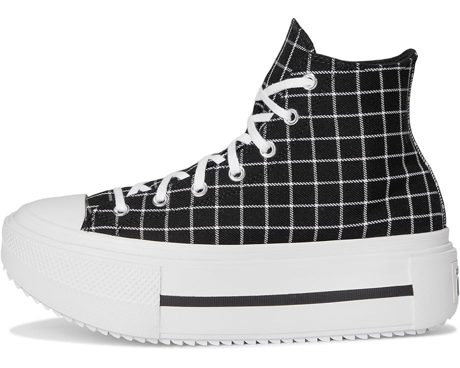 Кроссовки Converse Chuck Taylor All Star Lift Double Stack Platform Plaid, цвет Black/White/Black — фото 4