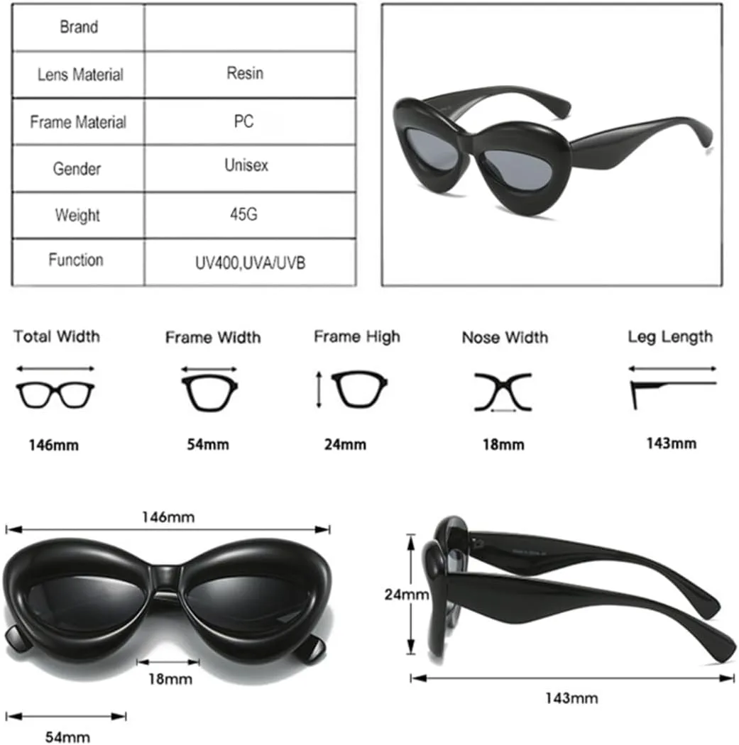 

Ретро-солнцезащитные очки «кошачий глаз» ярких цветов для женщин, модные овальные линзы, защита от УФ-излучения UV400 для мужчин, желто-розовые UUPTTPL, Black Grey