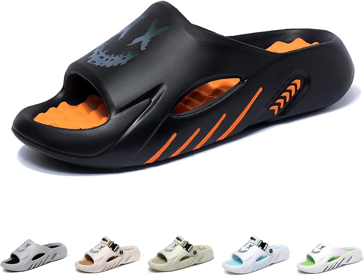 

Мужские шлепанцы Gezolligheid Fashion, женские мягкие легкие домашние шлепанцы для душа, нескользящие пляжные шлепанцы, удобные тапочки, сандалии из ЭВА, черный