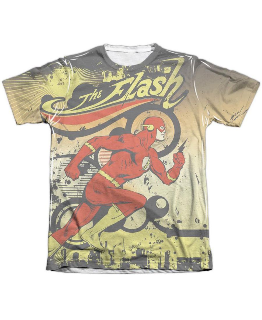 

Мужская футболка с коротким рукавом DC Comics Flash Just Passing Through (65/35 полиэстер/хлопок) Flash, White