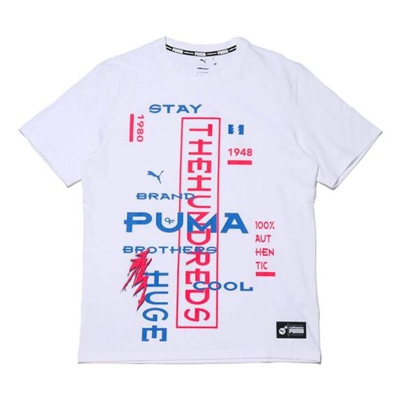 

Футболка x the hundreds tee logo design round neck short sleeve white Puma, белый