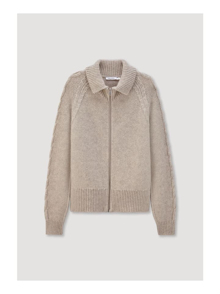 

Кардиган Hessnatur Strickjacke Regular aus reiner Merinowolle, цвет naturbeige