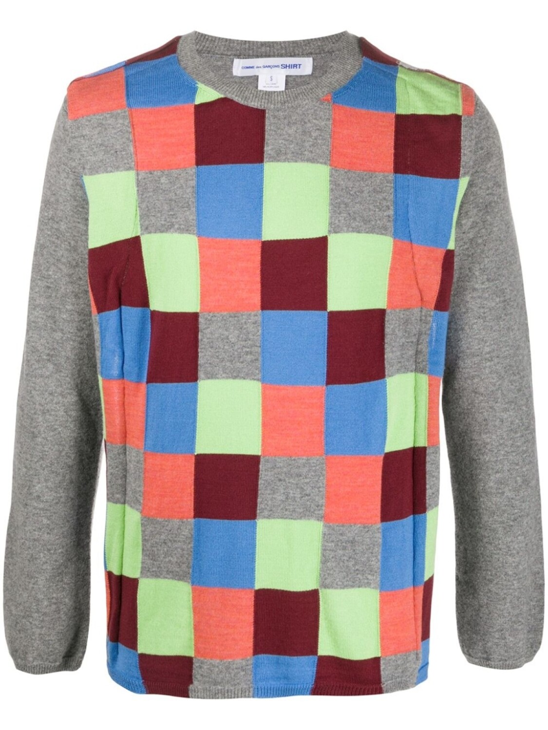 

Джемпер в клетку Comme Des Garçons Shirt, серый